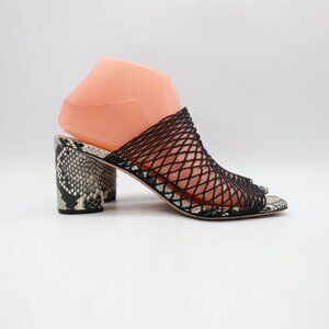 Veronica Beard Kasi Mule Snake Print Women's Size 7.5 M Block Heel Casual Shoes